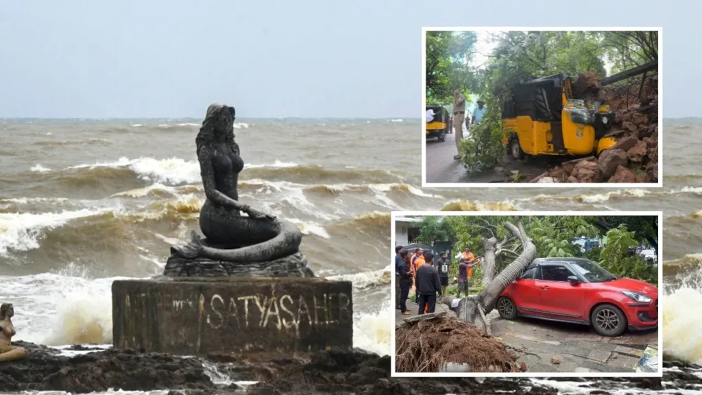 चक्रवात मोन्था का भयंकर तांडव: 100 kmph की हवाओं ने ओडिशा और आंध्रप्रदेश में मचाई तबाही, पेड़ उखड़े, यातायात ठप