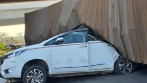 भक्ति के सफर का दुखद अंत: उज्जैन से लौट रहे परिवार पर पलटा मौत का कंटेनर, कोटा के पास दो जिंदगियां खत्म