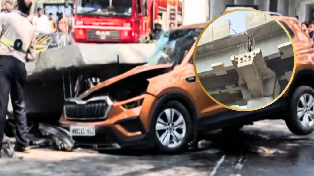 मुंबई: मुलुंड में बड़ा हादसा, मेट्रो पिलर का हिस्सा गिरने से 1 की मौत, कई गाड़ियां चकनाचूर