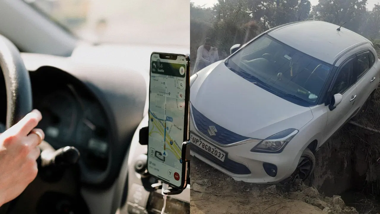 UP News: उत्तर प्रदेश में गूगल मैप की बड़ी लापरवाही, गलत नेविगेशन के कारण नाले में गिरी तेज रफ्तार कार; बाल-बाल बचे सवार