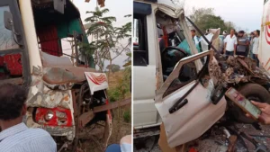 Maharashtra Road Accident News: महाराष्ट्र में स्कॉर्पियो और बस की भीषण भिड़ंत, हादसे में 6 लोगों की मौके पर ही मौत