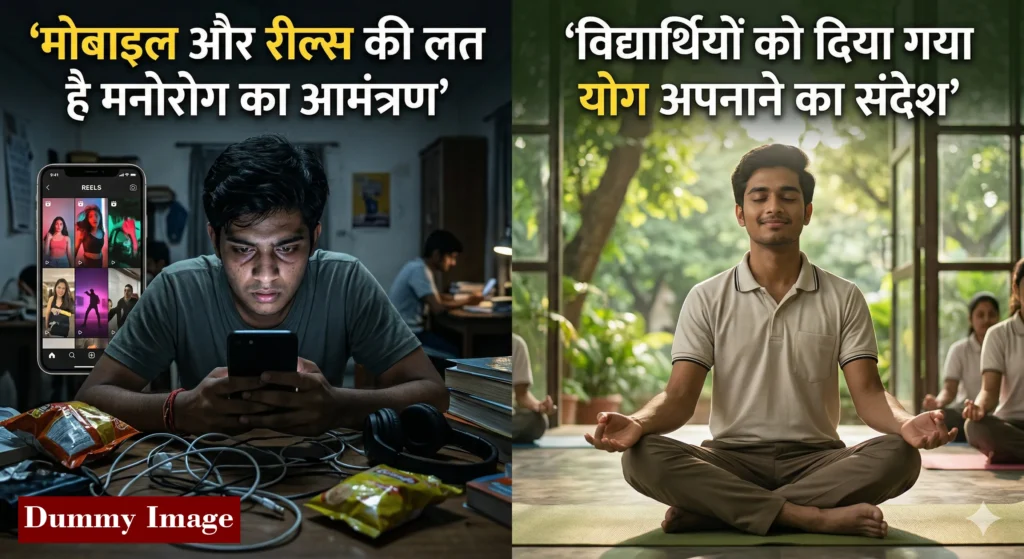 खंडवा: पीएम कॉलेज ऑफ एक्सीलेंस में मानसिक स्वास्थ्य पर सेमिनार, विशेषज्ञों ने बताए योग के फायदे