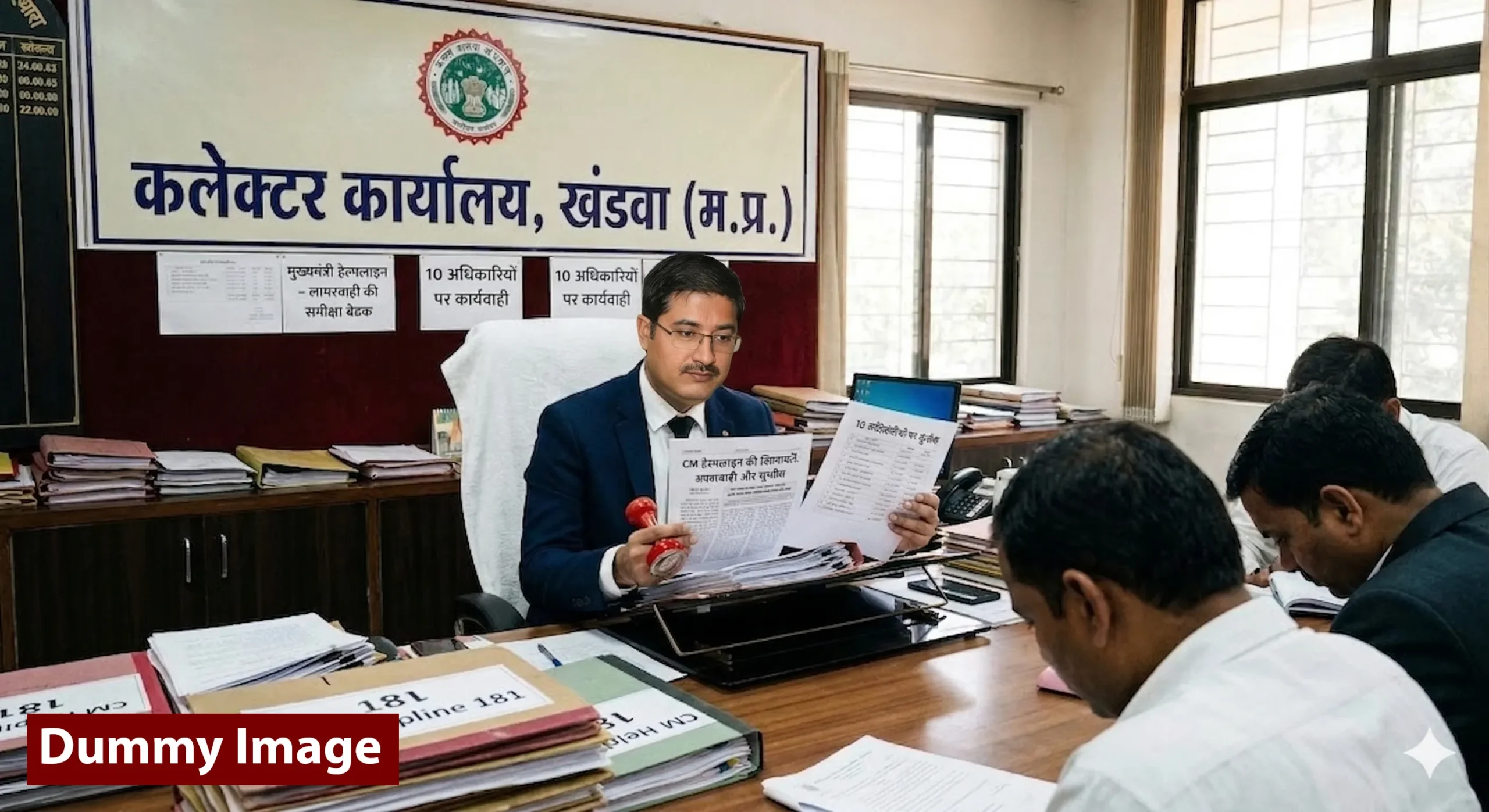 खंडवा: CM हेल्पलाइन की शिकायतों में लापरवाही, कलेक्टर ने 10 अधिकारियों पर लगाया जुर्माना