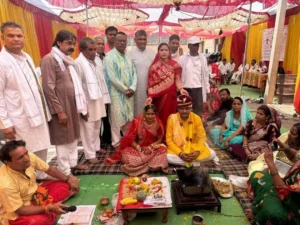 खंडवा: विधायक कंचन तनवे ने किया 2 गरीब कन्याओं का कन्यादान