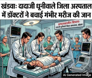खंडवा: दादाजी धूनीवाले जिला अस्पताल में डॉक्टरों ने बचाई गंभीर मरीज की जान