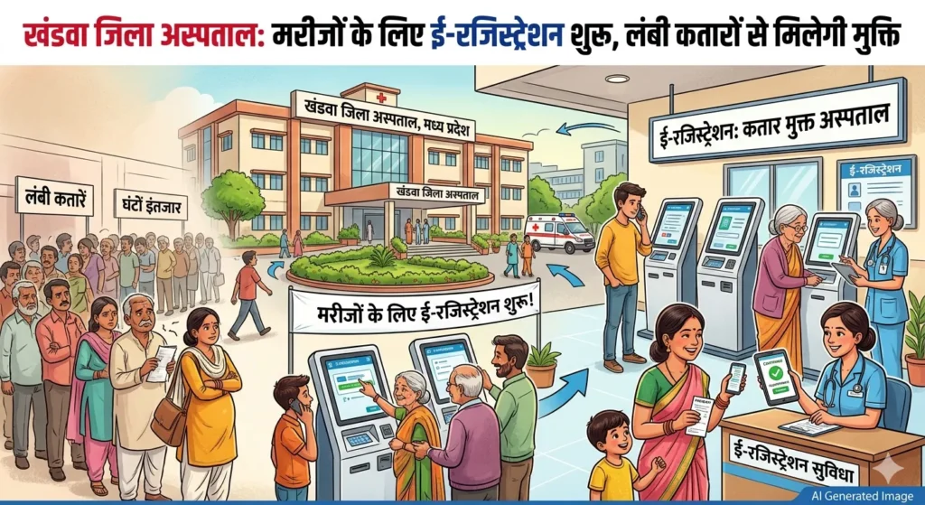 खंडवा जिला अस्पताल: मरीजों के लिए ई-रजिस्ट्रेशन शुरू, लंबी कतारों से मिलेगी मुक्ति