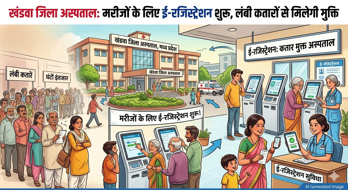 खंडवा जिला अस्पताल: मरीजों के लिए ई-रजिस्ट्रेशन शुरू, लंबी कतारों से मिलेगी मुक्ति