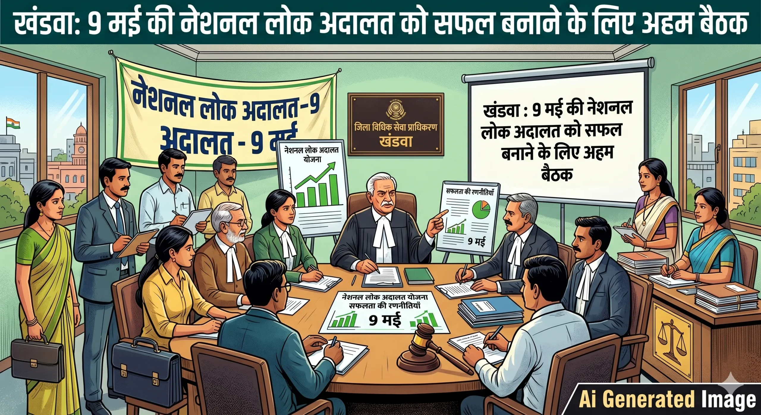 खंडवा: 9 मई की नेशनल लोक अदालत को सफल बनाने के लिए अहम बैठक