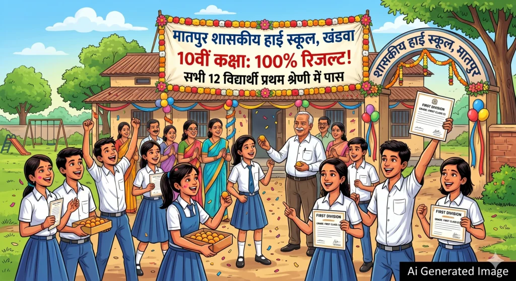 मातपुर शासकीय हाई स्कूल का 10वीं का रिजल्ट 100%, सभी 12 विद्यार्थी प्रथम श्रेणी में पास