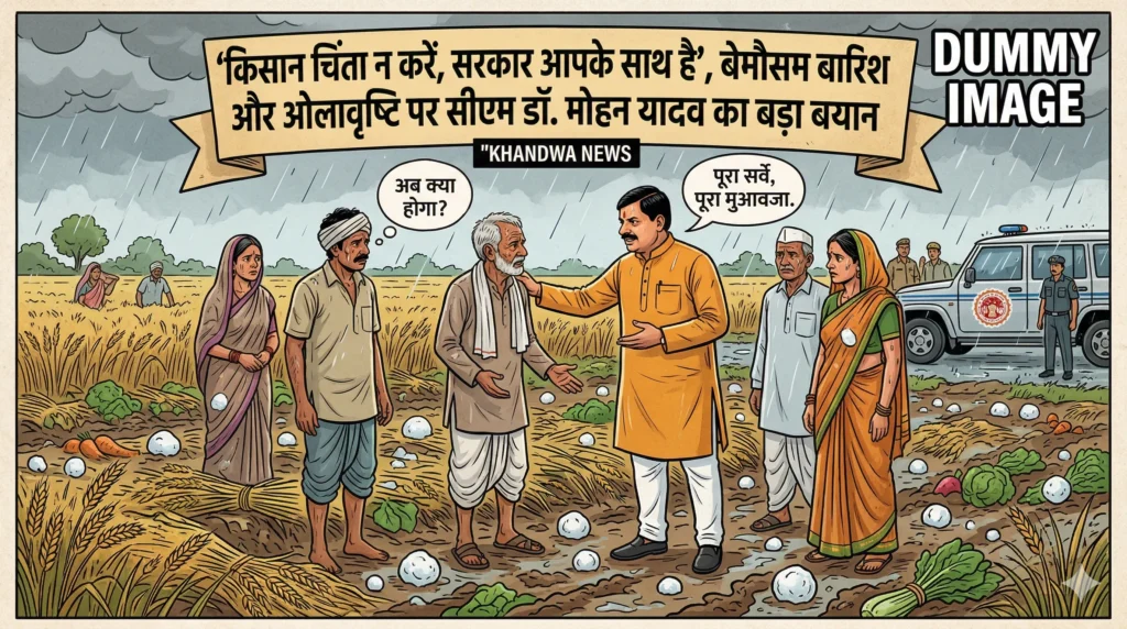 खंडवा: ‘किसान चिंता न करें, सरकार आपके साथ है’, बेमौसम बारिश और ओलावृष्टि पर सीएम डॉ. मोहन यादव का बड़ा बयान