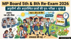 MP Board 5th & 8th Re-Exam 2026: अनुत्तीर्ण और अनुपस्थित छात्रों की पुनः परीक्षा 1 जून से