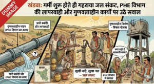 खंडवा: गर्मी शुरू होते ही गहराया जल संकट, PHE विभाग की लापरवाही और गुणवत्ताहीन कार्यों पर उठे सवाल