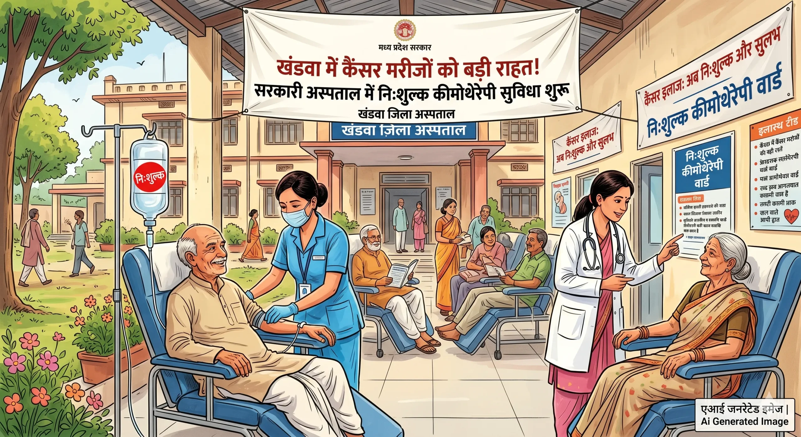 Khandwa District Hospital: खंडवा में कैंसर मरीजों को बड़ी राहत, सरकारी अस्पताल में शुरू हुई निःशुल्क कीमोथेरेपी सुविधा