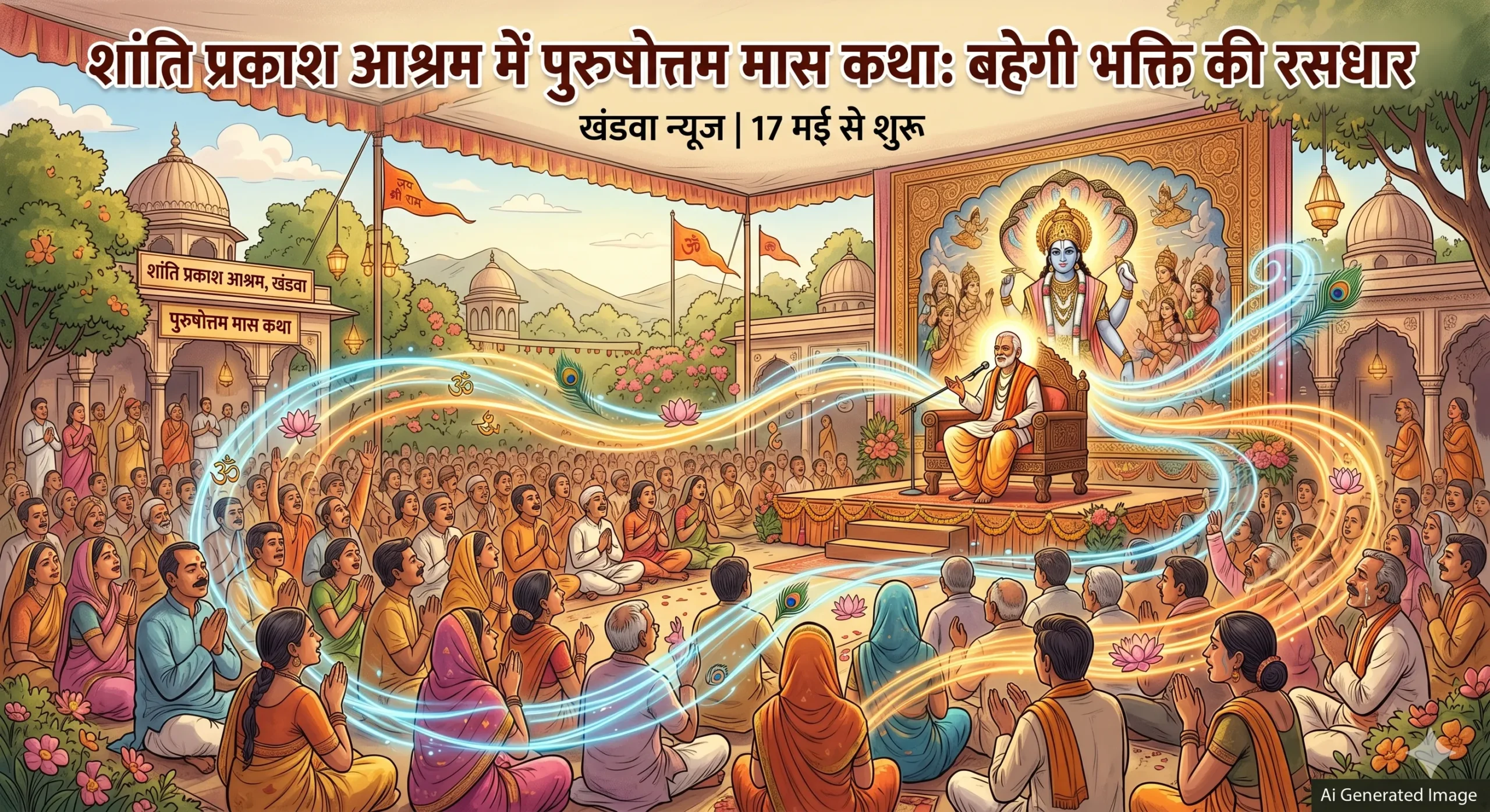 शांति प्रकाश आश्रम में 17 मई से शुरू होगी पुरुषोत्तम मास कथा, बहेगी भक्ति की रसधार