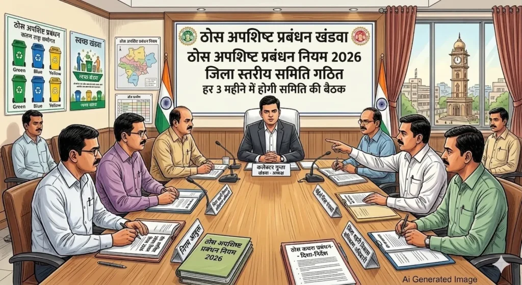 Solid Waste Management Khandwa: ठोस अपशिष्ट प्रबंधन के लिए जिला स्तरीय समिति गठित, कलेक्टर ऋषव गुप्ता बने अध्यक्ष