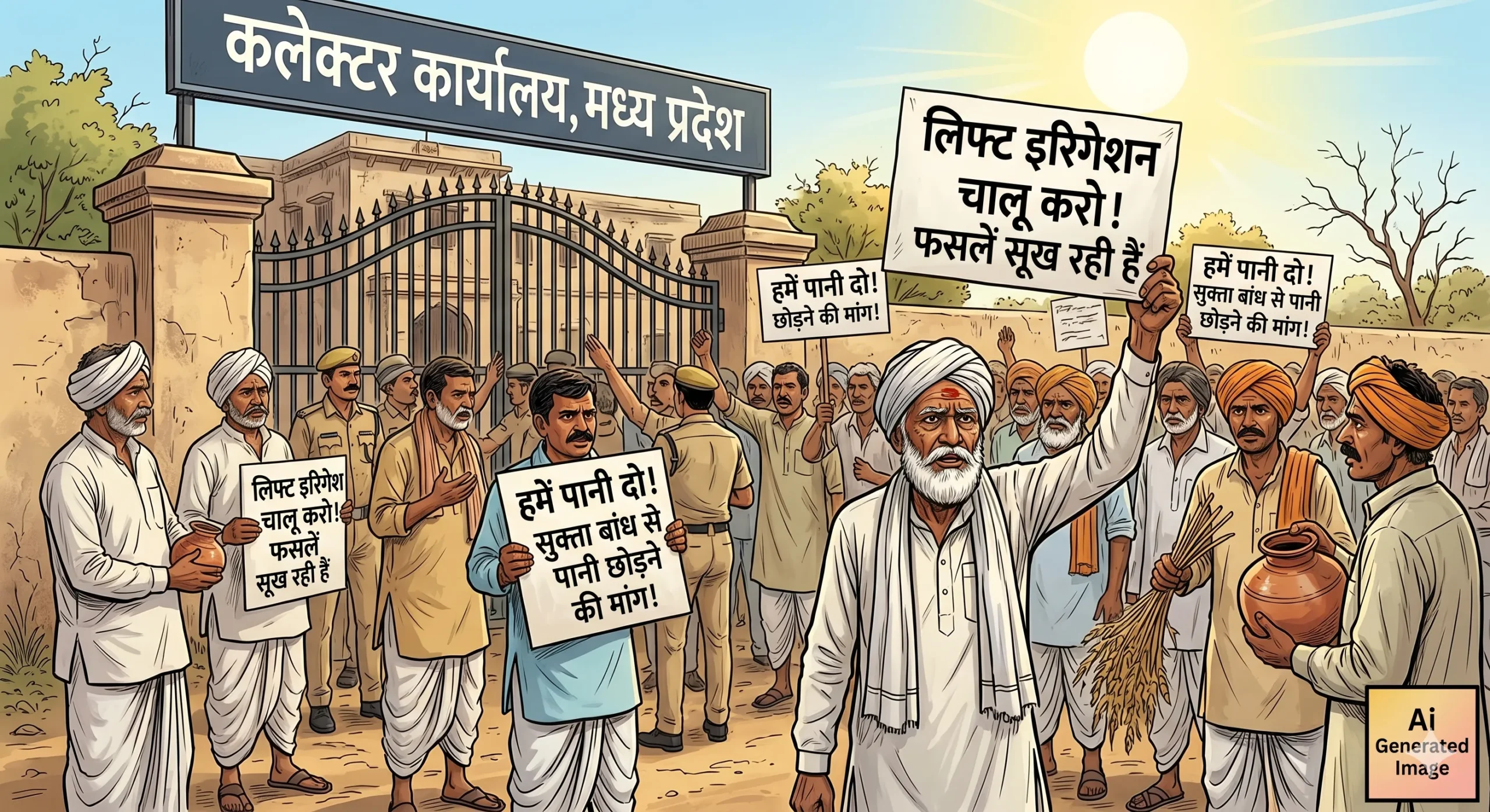 Water Crisis in MP: कलेक्ट्रेट में गूंजी किसानों की समस्या, लिफ्ट इरिगेशन और सुक्ता बांध से पानी छोड़ने की उठी मांग