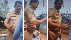 UP Police News: वर्दी की हनक! 12 सेकंड में युवक को मारे 6 थप्पड़, सोशल मीडिया पर वीडियो वायरल होते ही दरोगा लाइन हाजिर