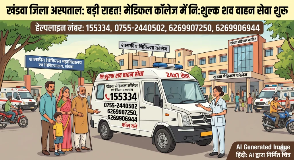 Khandwa District Hospital: खंडवा वासियों को बड़ी राहत, मेडिकल कॉलेज में फ्री शव वाहन के लिए जारी हुए हेल्पलाइन नंबर