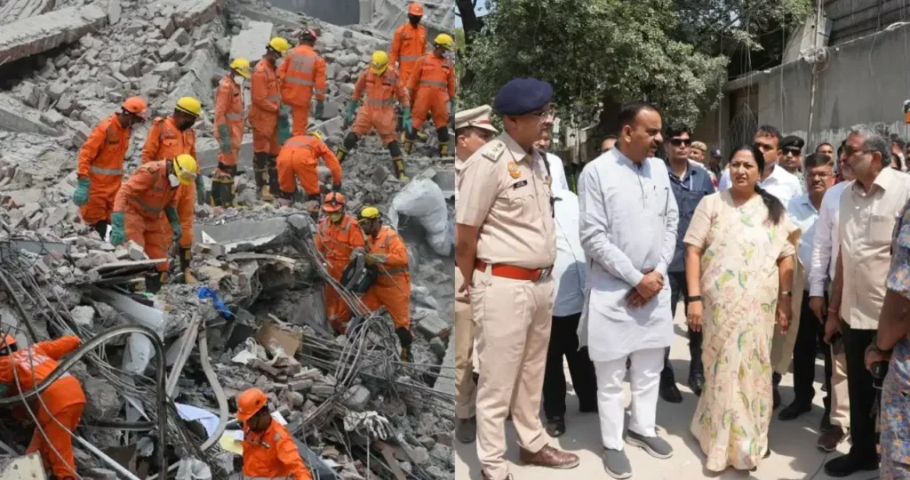 Delhi Building Collapse: साकेत मेट्रो स्टेशन के पास गिरी बिल्डिंग; मुख्यमंत्री रेखा गुप्ता ने लिया जायजा, 2 अफसर सस्पेंड