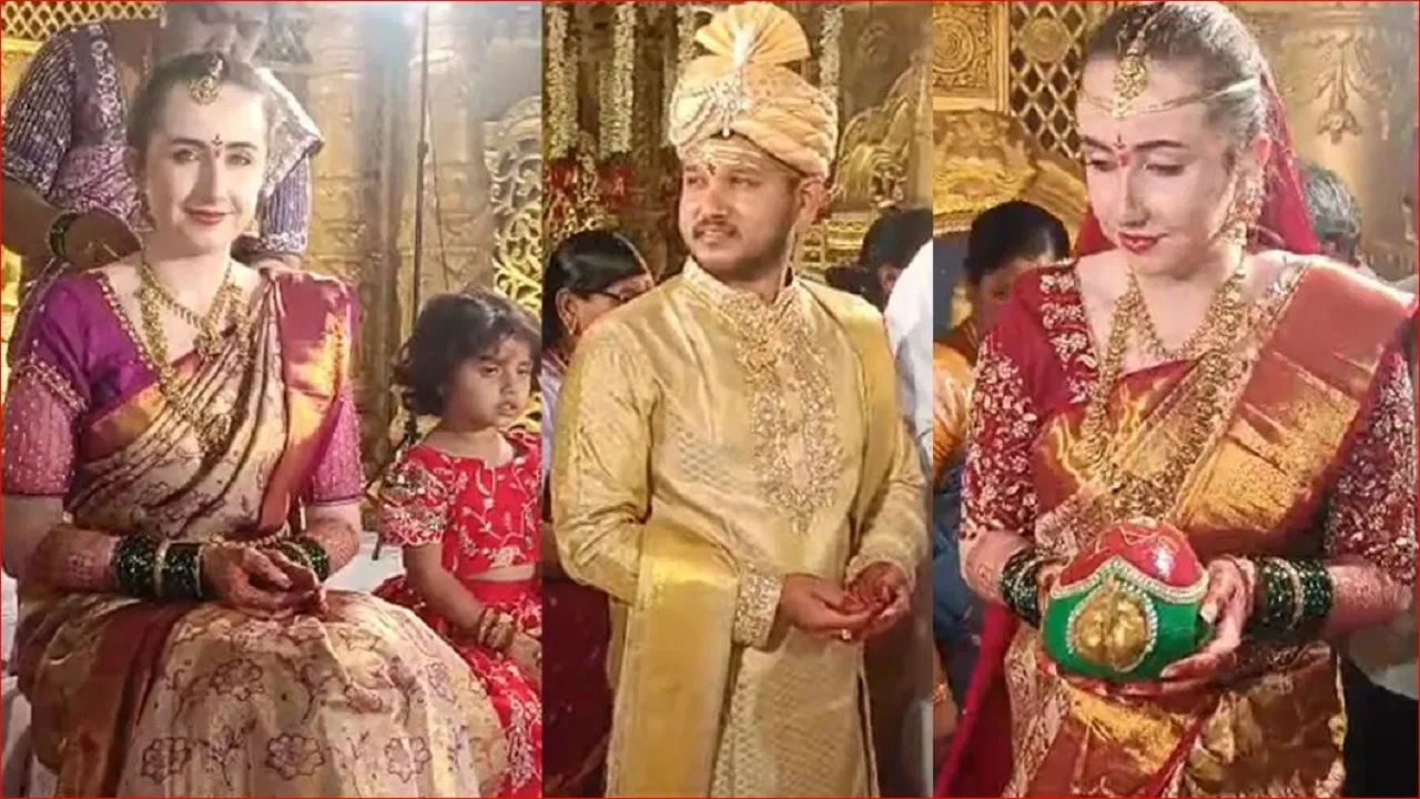 Viral Wedding: विदेशी दुल्हन ने भारतीय रीति-रिवाज से लिए 7 फेरे, लंदन की लड़की बनी तेलंगाना की बहू