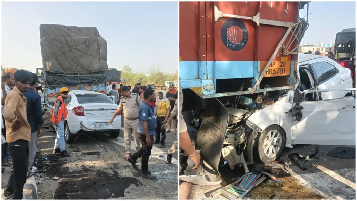 Katni Road Accident: महाकाल दर्शन कर लौट रहे UP के बैंक कर्मियों की कार ट्रक में घुसी; 2 की मौत, 3 गंभीर