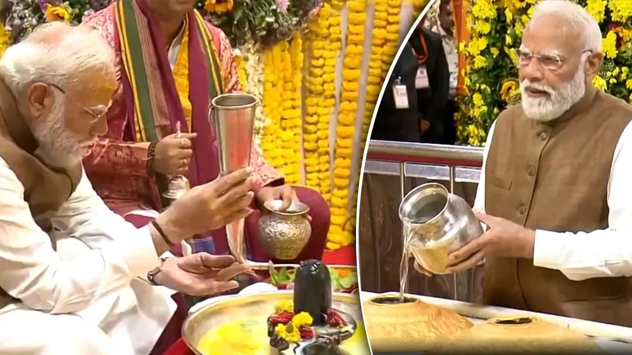 PM Modi Somnath Visit: सोमनाथ मंदिर में पीएम मोदी ने किया कुंभाभिषेक, गूंजा ‘हर-हर महादेव’