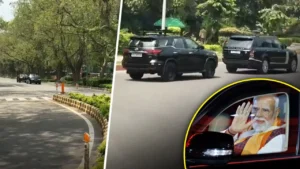 PM Modi Convoy: ईंधन बचाने के लिए पीएम मोदी की बड़ी पहल, सिर्फ 2 गाड़ियों के साथ पहुंचे दफ्तर