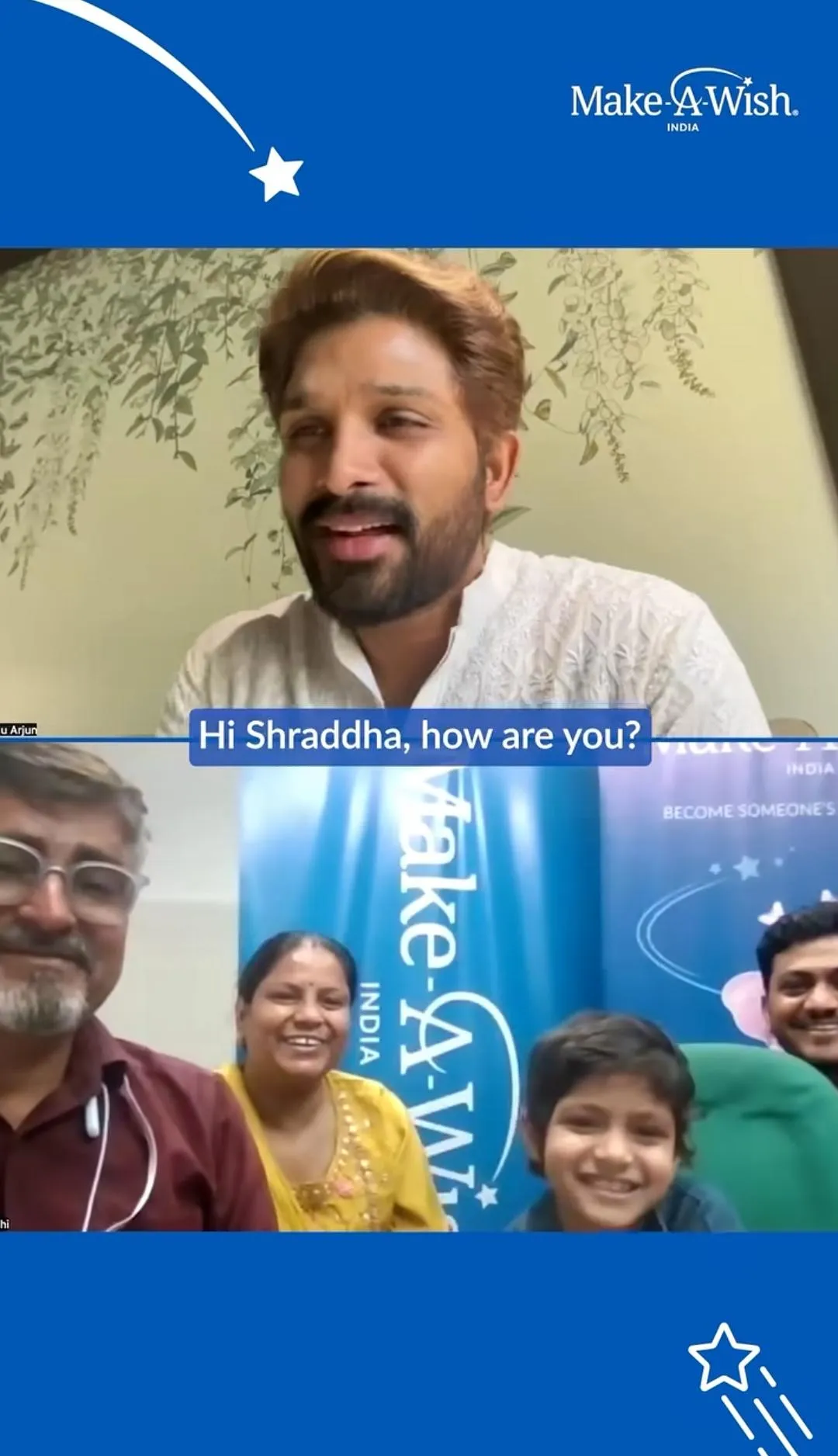 अल्लू अर्जुन ने ‘मेक-ए-विश’ के जरिए पूरी की नन्ही फैन की इच्छा ❤️