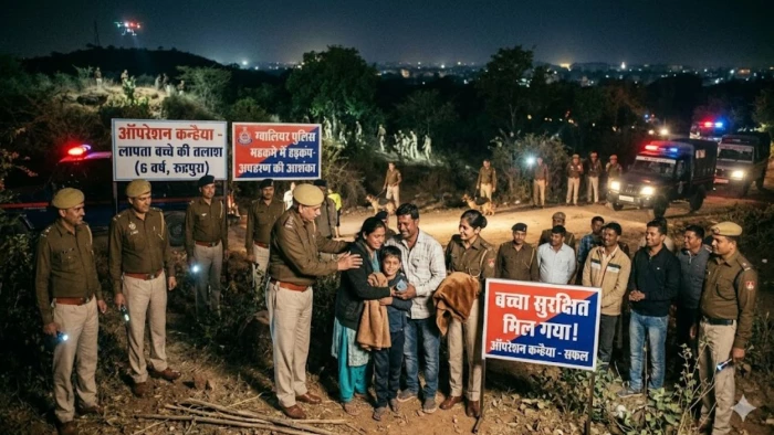 Gwalior News: पुरानी छावनी से गायब 6 साल का मासूम सकुशल मिला, ‘ऑपरेशन कन्हैया’ रहा सफल
