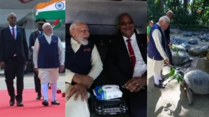 PM Modi Seychelles Visit: सेशेल्स पहुंचे प्रधानमंत्री नरेंद्र मोदी; हिंद महासागर में भारत की बढ़ेगी रणनीतिक साझेदारी