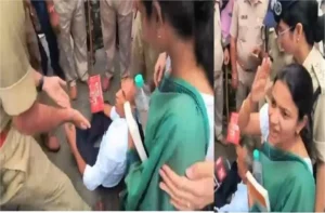 मंत्री कैलाश विजयवर्गीय के घर के बाहर पति-पत्नी का हंगामा, सुरक्षा घेरा तोड़कर किया NEET पर विरोध