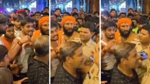 मुजफ्फरनगर: कांवड़ यात्रा के दौरान डीजे पर चढ़कर युवक ने कोतवाल को दी वर्दी उतरवाने की धमकी, वीडियो वायरल
