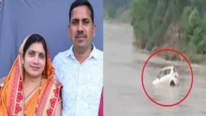 सारंगढ़ के उफनते घोघरा नाले में बही कार! पति-पत्नी लापता, चालक ने कूदकर बचाई जान