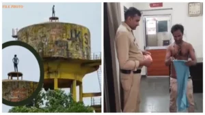 जांजगीर में नशे में धुत युवक पानी की ऊंची टंकी पर चढ़ा, नीचे कूदने की धमकी से मचा हड़कंप