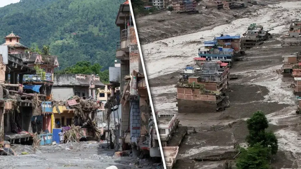 नेपाल-तिब्बत बॉर्डर पर विनाशकारी बाढ़: नेपाल में खुली तबाही, चीन में आंकड़ों पर रहस्य