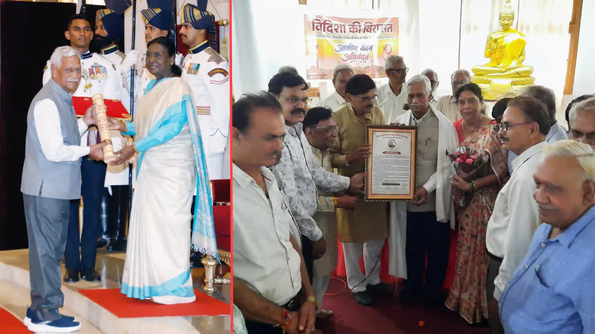 विदिशा और रायसेन की धरोहरों को वैश्विक पहचान दिलाने वाले पद्मश्री डॉ. नारायण व्यास का अभिनंदन, साझा किए अनुभव