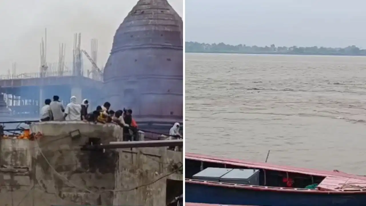 पहाड़ी इलाकों में भारी बारिश से काशी में उफान पर गंगा, चेतावनी बिंदु के करीब पहुंचा जलस्तर