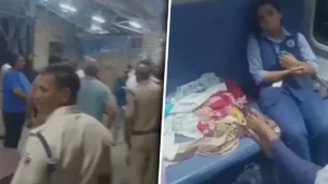 खंडवा रेलवे स्टेशन पर मंगला एक्सप्रेस में हड़कंप: पेंट्री कार का खाना खाने से 20 बच्चों की बिगड़ी तबीयत, स्टेशन पर ही हुआ इलाज