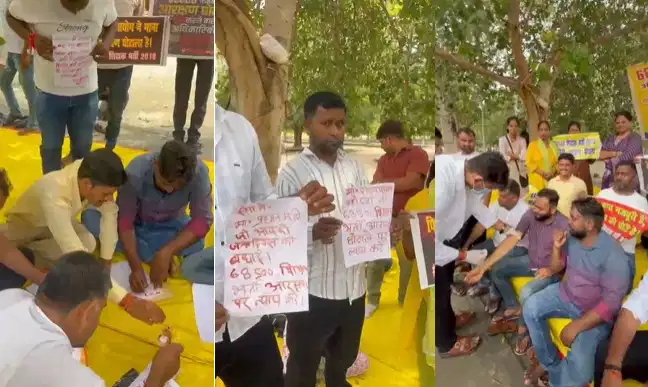 68500 Teacher Recruitment Reservation Dispute: लखनऊ में 17 दिन से धरना जारी, पीएम को खून से लिखा पत्र