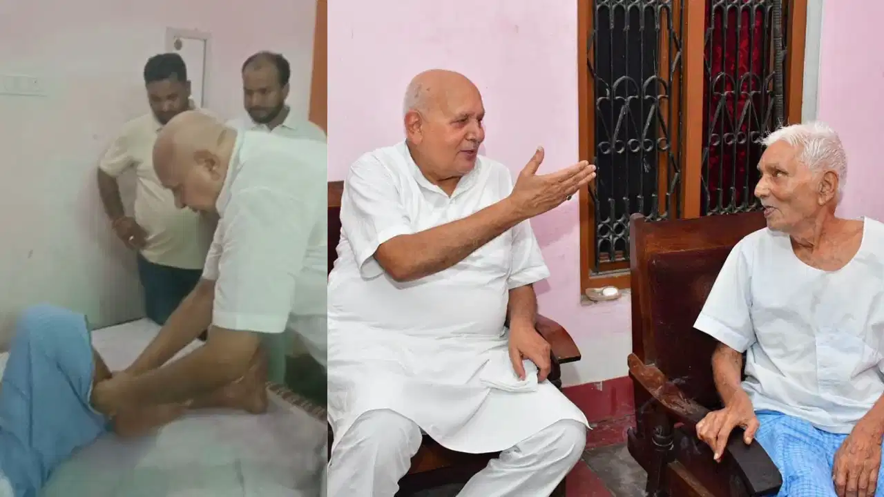 Deoria Viral Video: बुजुर्ग का पैर पकड़कर एक्सरसाइज कराते दिखे यूपी के मंत्री सूर्य प्रताप शाही; वीडियो हुआ वायरल
