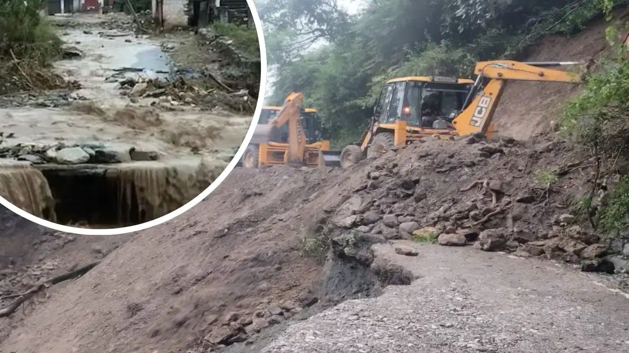उत्तराखंड में मूसलाधार बारिश से जनजीवन बेहाल: मसूरी मार्ग पर भूस्खलन, नैनीताल मॉल रोड पर भरा मलबा