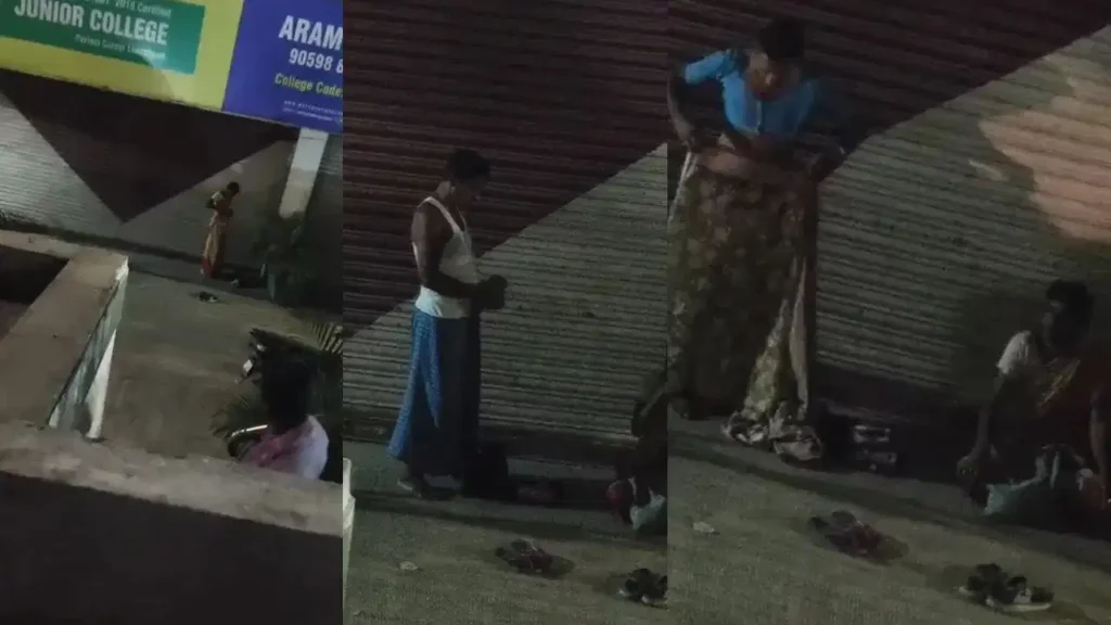 तेलंगाना की राजधानी हैदराबाद से सामने आया अजीबोगरीब मामला, चौराहे पर पुरुष कपड़े बदलकर पहनते दिखे साड़ी और ब्लाउज